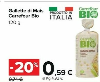 Carrefour Carrefour - Gallette Di Mais Bio offerta