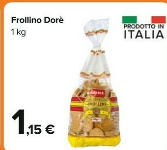 Carrefour Dorè Biscotti Frollini 1000 G(ml) offerta