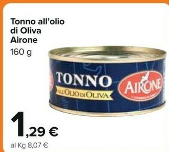 Carrefour Airone Tonno All'olio Di Oliva offerta