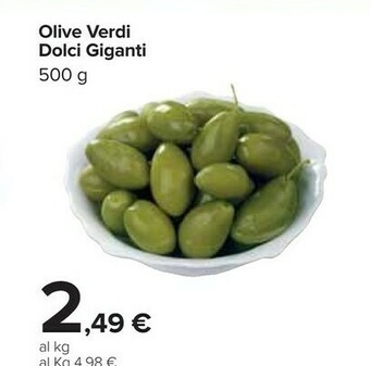 Carrefour Olive Verdi Dolci Giganti offerta