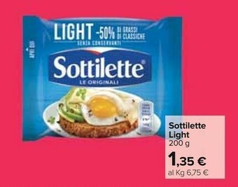 Carrefour Mondelez Sottilette Le Originali Light 200 G(ml) offerta