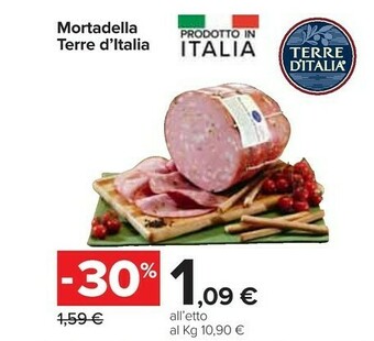 Carrefour Terre d'Italia Mortadella offerta