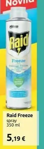 Carrefour Raid Raid Freeze Spray 350 Ml offerta