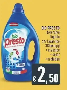 Deco Supermercati Bio Presto Detersivo Liquido Per Lavatrice Classico offerta