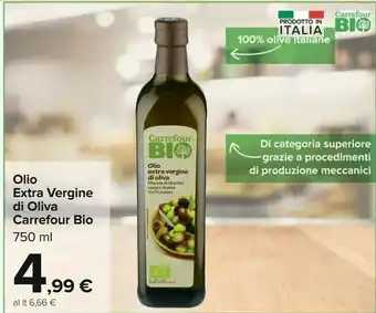 Carrefour Carrefour Olio Extra Vergine Di Oliva Bio offerta