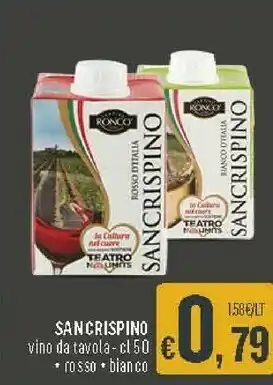 Deco Supermercati Cantine Ronco Sancrispino Vino Rosso Da Tavola offerta