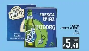Deco Supermercati Tuborg Poretti Birra 4 Luppoli offerta