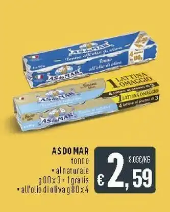 Deco Supermercati Asdomar As Do Mar - Tonno Al Naturale 320 G(ml) offerta