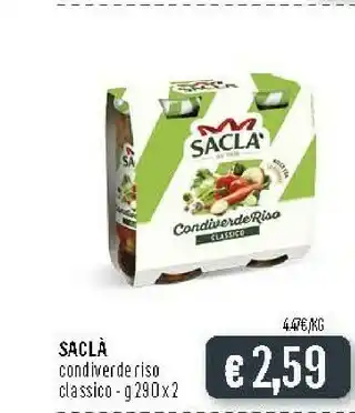 Deco Supermercati Saclà Condiverde Riso 580 G(ml) offerta