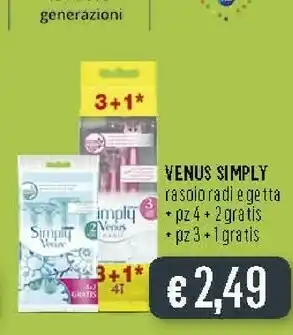 Deco Supermercati Venus Simply Rasoio Radi E Getta offerta