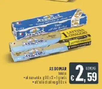 Deco Supermercati Asdomar Tonno Al Naturale 160 G(ml) offerta