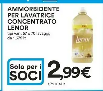 Coop Lenor Ammorbidente Per Lavatrice Concentrato 1,675 Lt offerta
