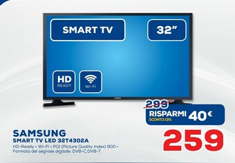 Euronics Samsung Smart Tv 32T4302A offerta