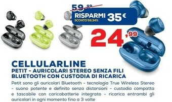 Euronics Cellularline Cuffie senza fili offerta