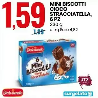 Eurospin Dolciando Mini Biscotti Cioco Stracciatella 6PZ offerta