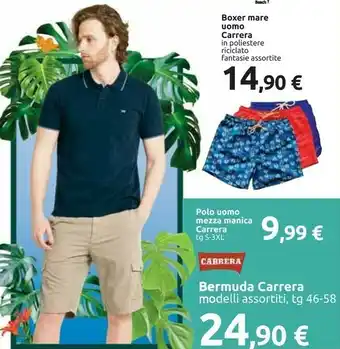 Carrefour Carrera Carrera Bermuda Tg 46-58 offerta