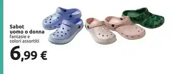 Carrefour Sabot Uomo O Donna Fantasie E Colori Assortiti offerta