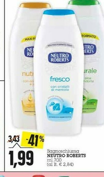 Emi Supermercati Neutro Roberts Bagnoschiuma offerta