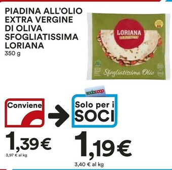 Coop Loriana Piadine offerta