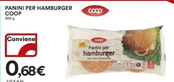 Coop Coop - Panini per Hamburger con Semi di Sesamo 300 g(ml) offerta