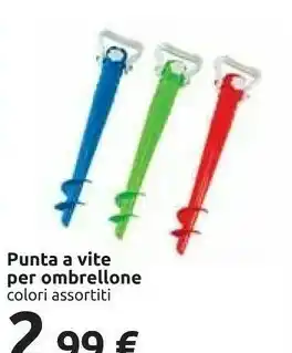 Carrefour Carrefour Punta A Vite Per Ombrellone offerta