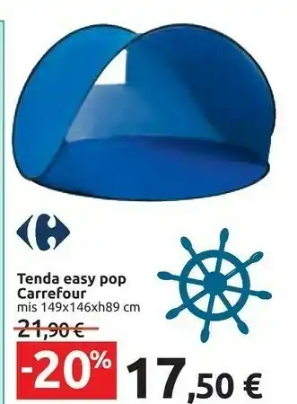 Carrefour Carrefour Tenda Easy Pop Mis 149x146xh89 Cm offerta