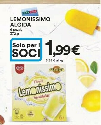 Coop Algida Lemonissimo 6 Pezzi, 372 G offerta