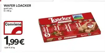 Coop Loacker Wafer Gusti Vari, 5 X 45 G offerta