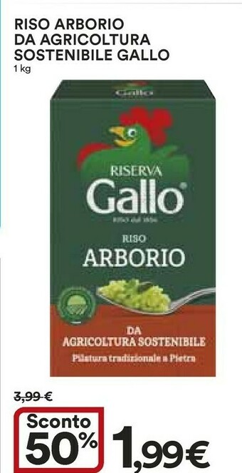 Coop Gallo Riso Arborio Da Agricoltura Sostenibile 1 Kg offerta