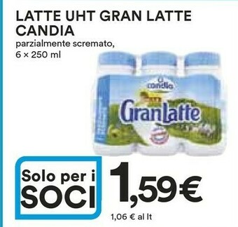 Coop Candia Latte parzialmente scremato offerta