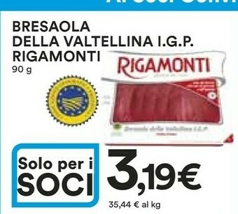 Coop Rigamonti Bresaola Della Valtellina IGP 90 G(ml) offerta
