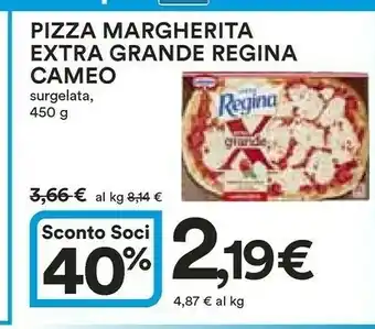Coop Cameo Pizza Margherita Extra Grande Regina offerta