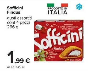 Carrefour Findus Sofficini Spinaci Mozzarella 266 G(ml) offerta