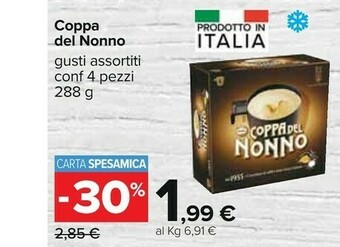 Carrefour Motta Coppa Del Nonno Classica 288 G(ml) offerta