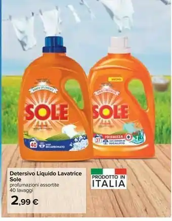 Carrefour Sole Detersivo Liquido Lavatrice Con Bicarbonato offerta