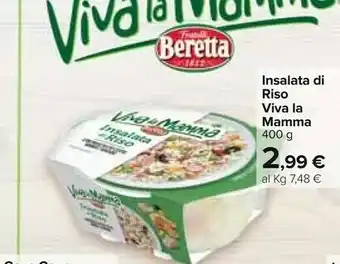 Carrefour Beretta Insalata Di Riso Viva La Mamma 400 G offerta