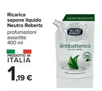 Carrefour Neutro Roberts Antibatterio Sapone Liquido offerta