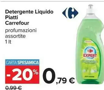 Carrefour Detergente Liquido O Piatti offerta
