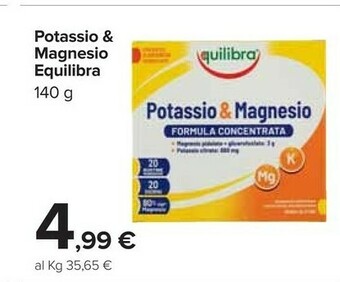 Carrefour Equilibra Sport & Fit Line Potassio E Magnesio Sport Gusto Agrumi 140 G(ml) offerta