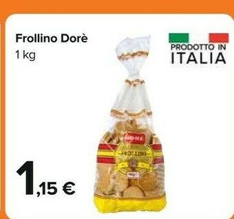 Carrefour Dorè Biscotti Frollini 1000 G(ml) offerta