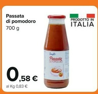 Carrefour Passata Di Pomodoro 700 G offerta