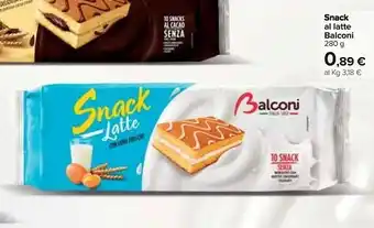 Carrefour Balconi Snack Al Latte offerta