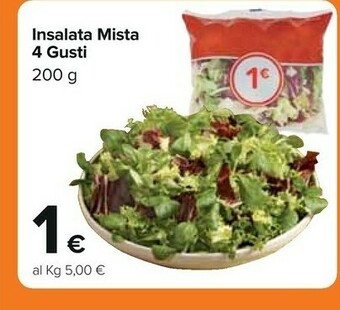 Carrefour Insalata Mista 4 Gusti 200 G offerta