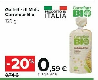 Carrefour Carrefour - Gallette Di Mais Bio offerta