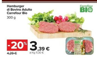 Carrefour Hamburger Di Bovino Adulto offerta