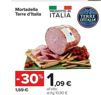 Carrefour Terre d'Italia Mortadella offerta