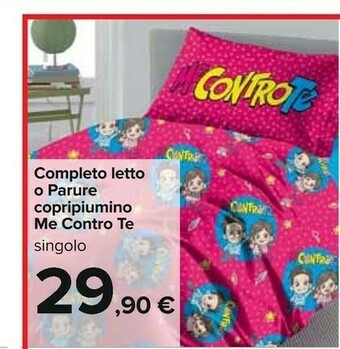 Completo Letto O Parure Copripiumino Me Contro Te