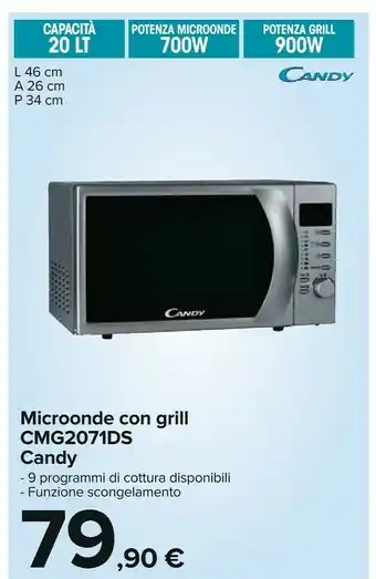 Candy Microonde Con Grill Cmg2071ds