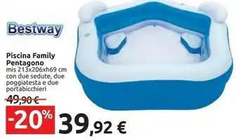 Carrefour Bestway Piscina Family Pentagono offerta