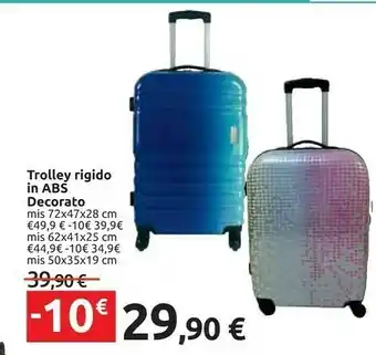 Carrefour Trolley Rigido In Abs Decorato offerta